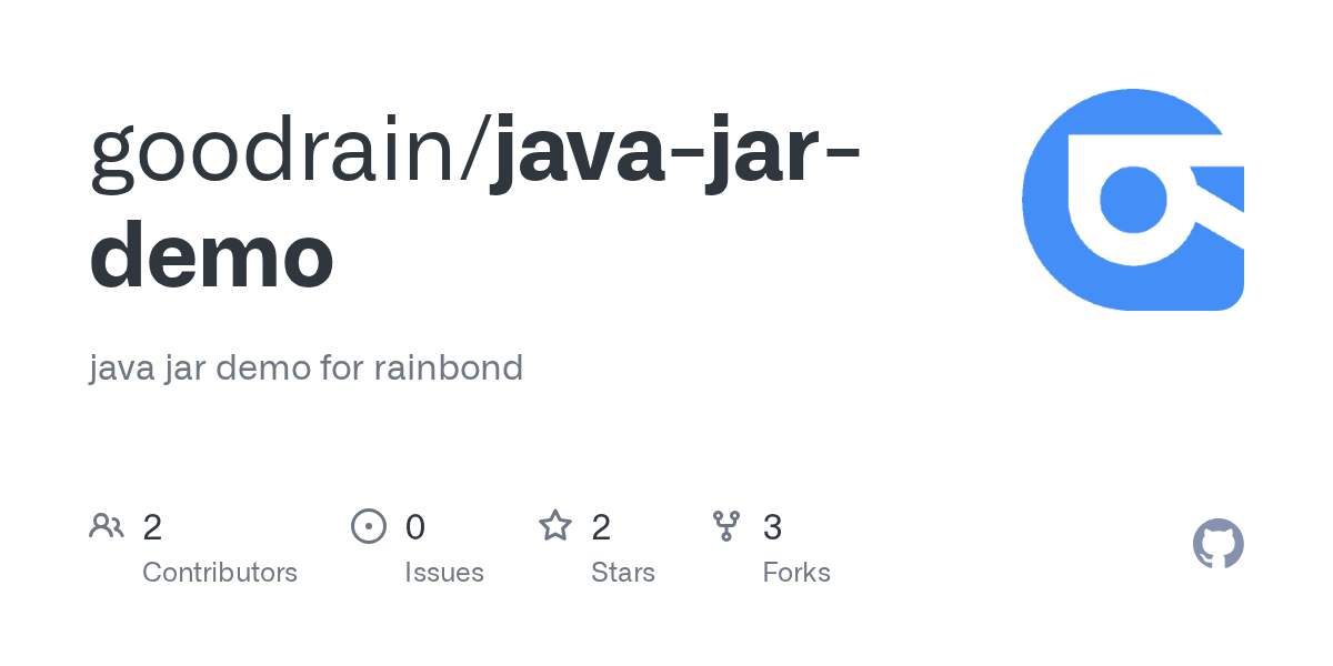 GitHub goodrain/javajardemo java jar demo for rainbond