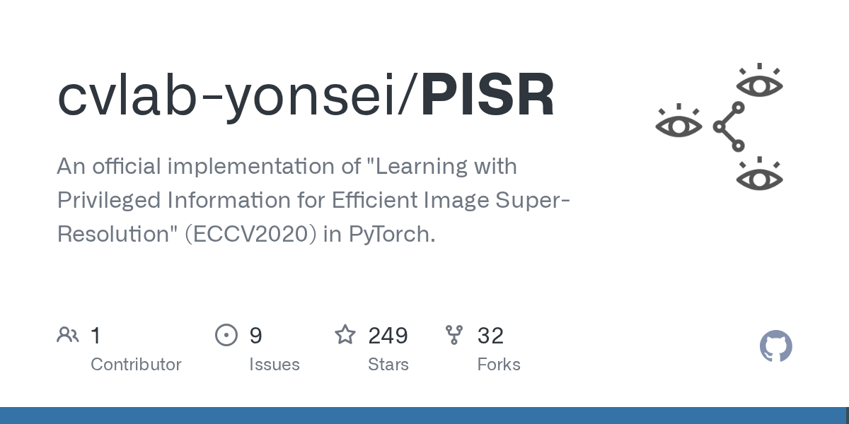 GitHub cvlabyonsei/PISR An official implementation of "Learning