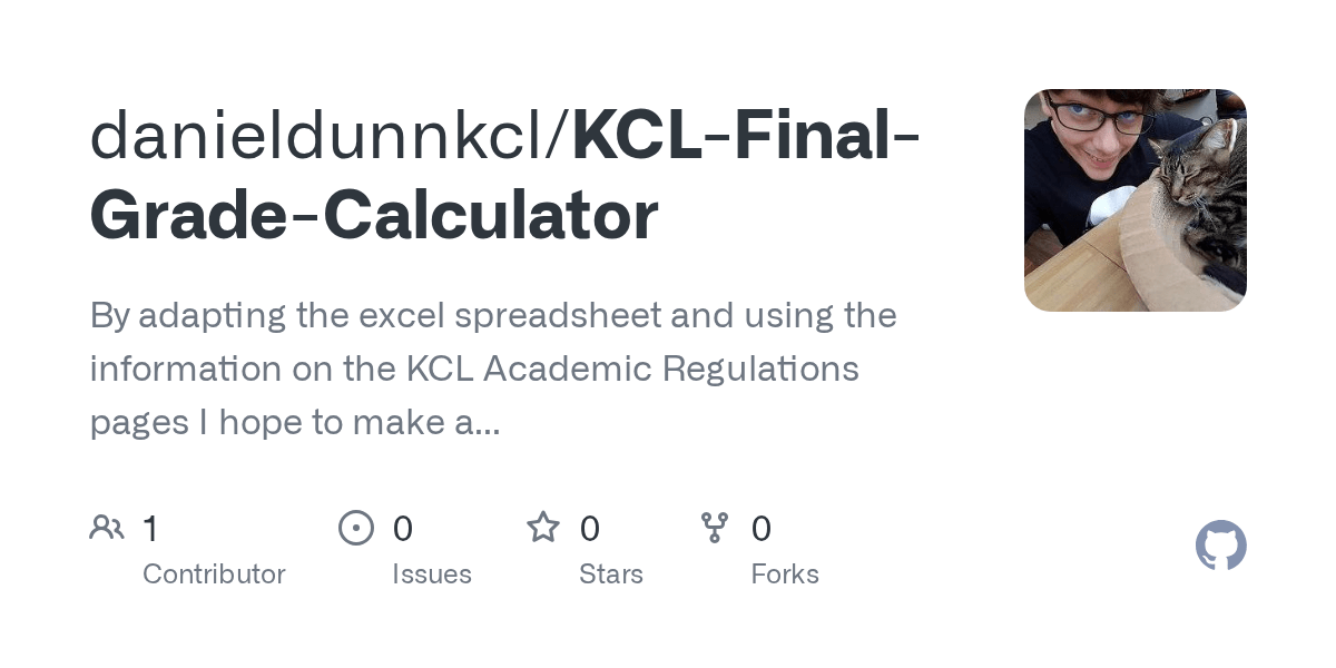 GitHub danieldunnkcl/KCLFinalGradeCalculator By adapting the