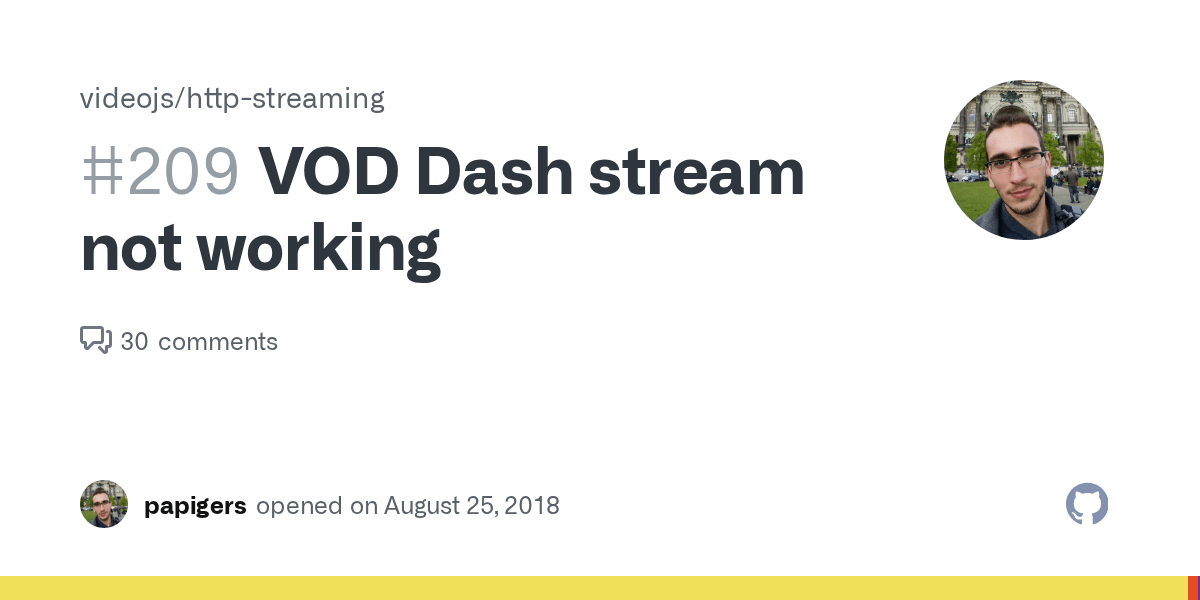 VOD Dash stream not working · Issue 209 · videojs/httpstreaming · GitHub