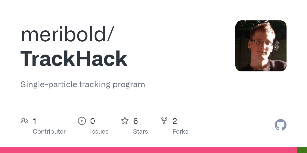GitHub meribold/TrackHack Singleparticle tracking program