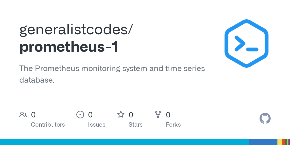 GitHub generalistcodes/prometheus1 The Prometheus monitoring system