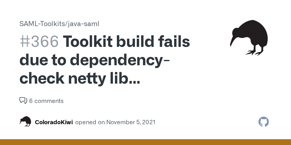 Toolkit build fails due to dependencycheck netty lib vulnerabilities