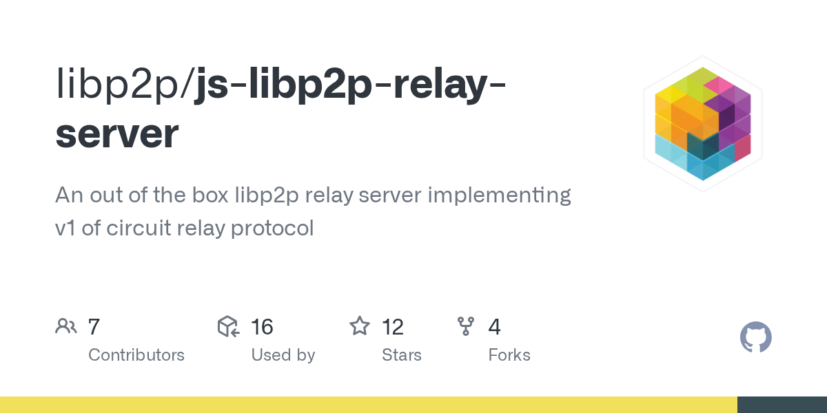 GitHub libp2p/jslibp2prelayserver An out of the box libp2p relay