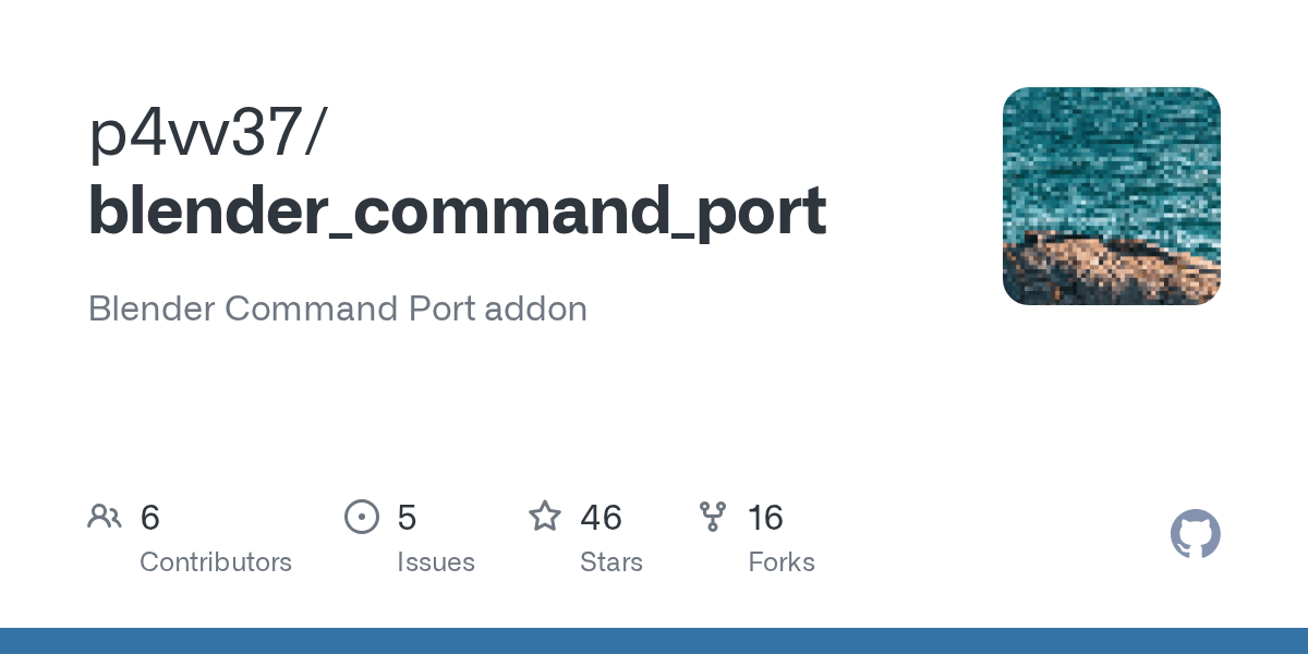 GitHub Blender Command Port addon