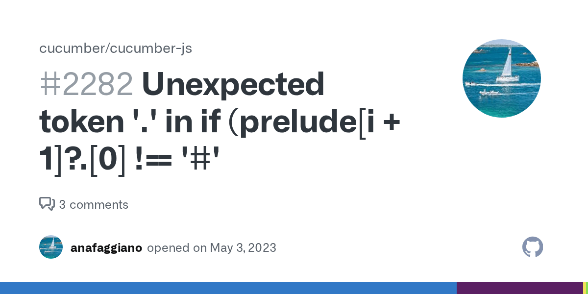 Unexpected token '.' in if (prelude[i + 1]?.[0] !== '' · Issue 2282