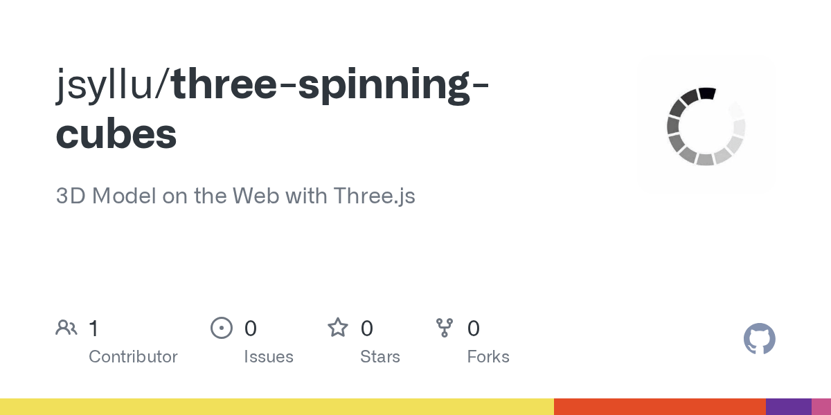 GitHub jsyllu/threespinningcubes 3D Model on the  with Three.js