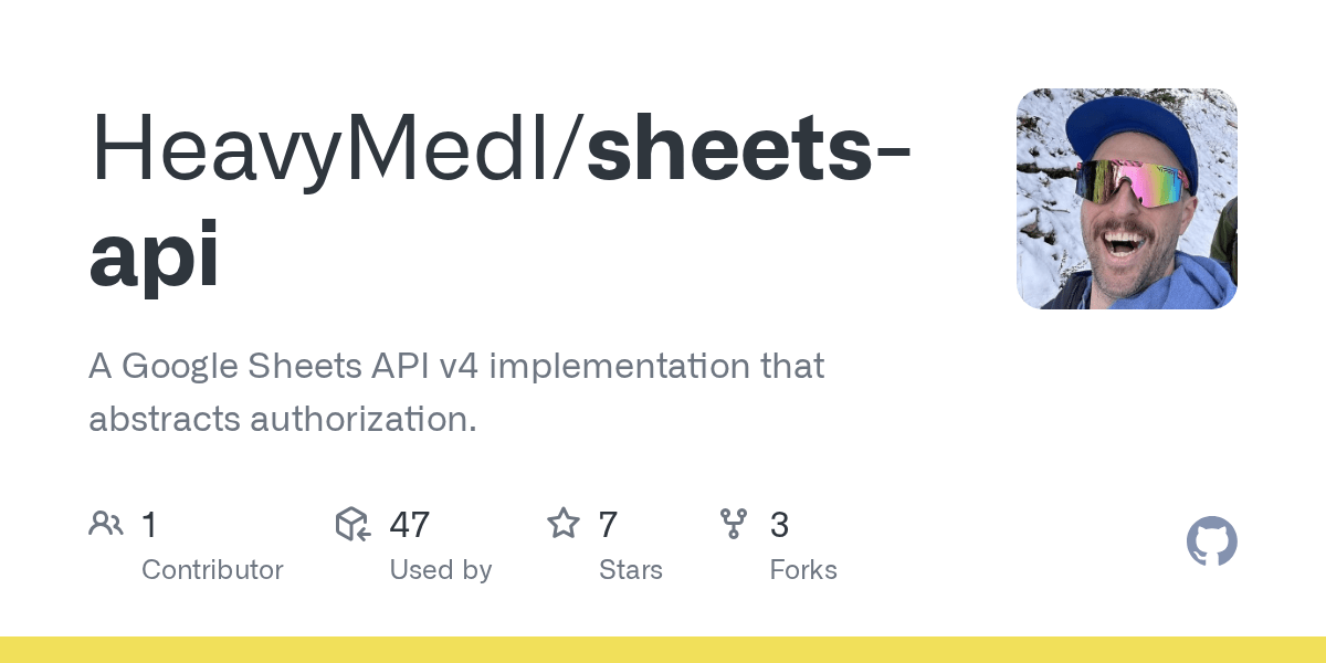 GitHub HeavyMedl/sheetsapi A Google Sheets API v4 implementation