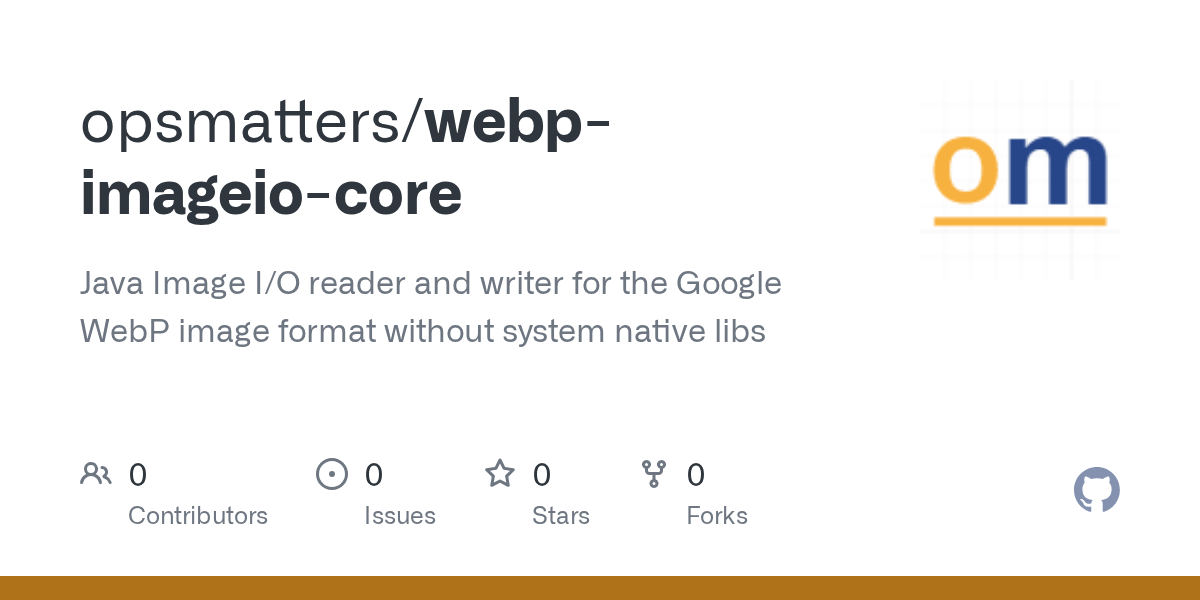 GitHub opsmatters/webpimageiocore Java Image I/O reader and writer