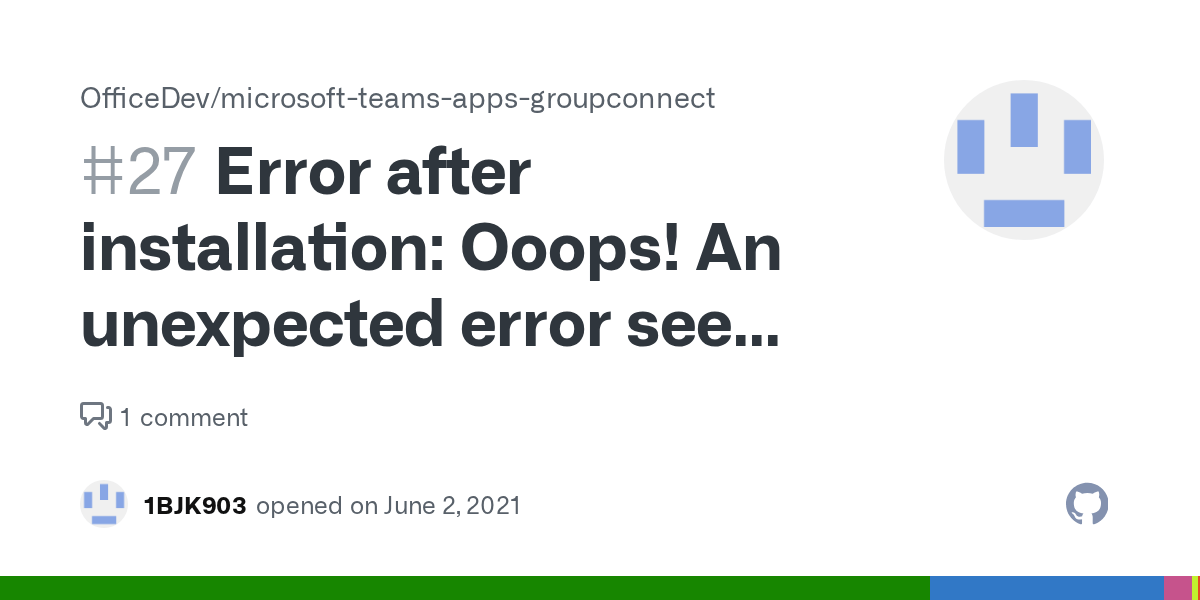 Error after installation Ooops! An unexpected error seems to have