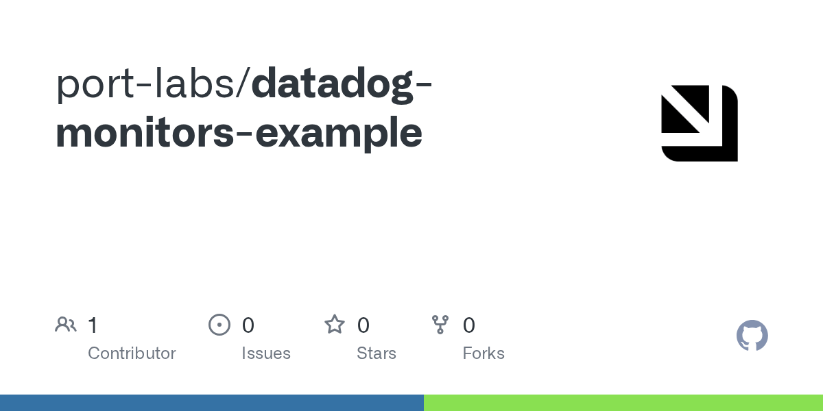 GitHub portlabs/datadogmonitorsexample