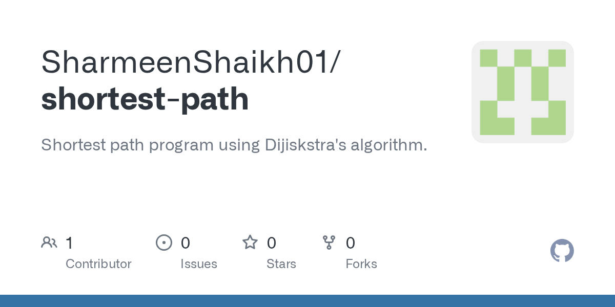 GitHub SharmeenShaikh01/shortestpath Shortest path program using