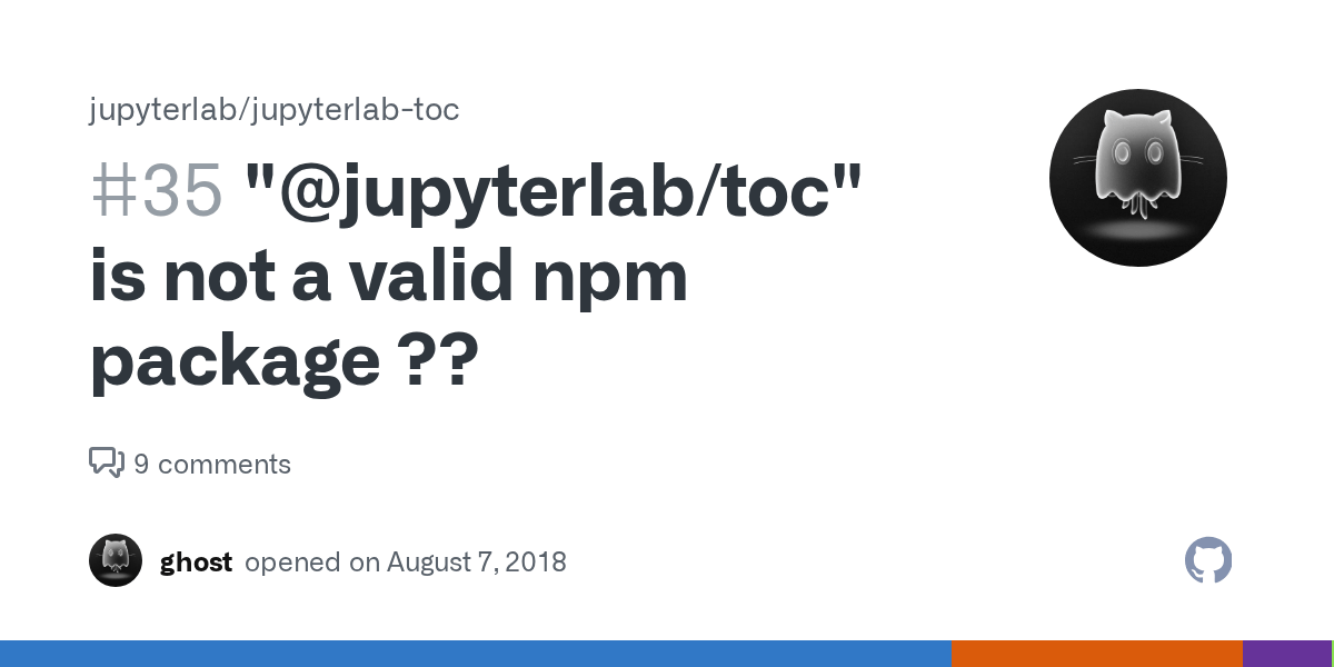 "jupyterlab/toc" is not a valid npm package ?? · Issue 35