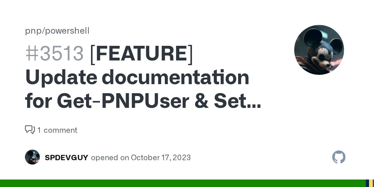 [FEATURE] Update documentation for GetPNPUser & SetPNPListItem