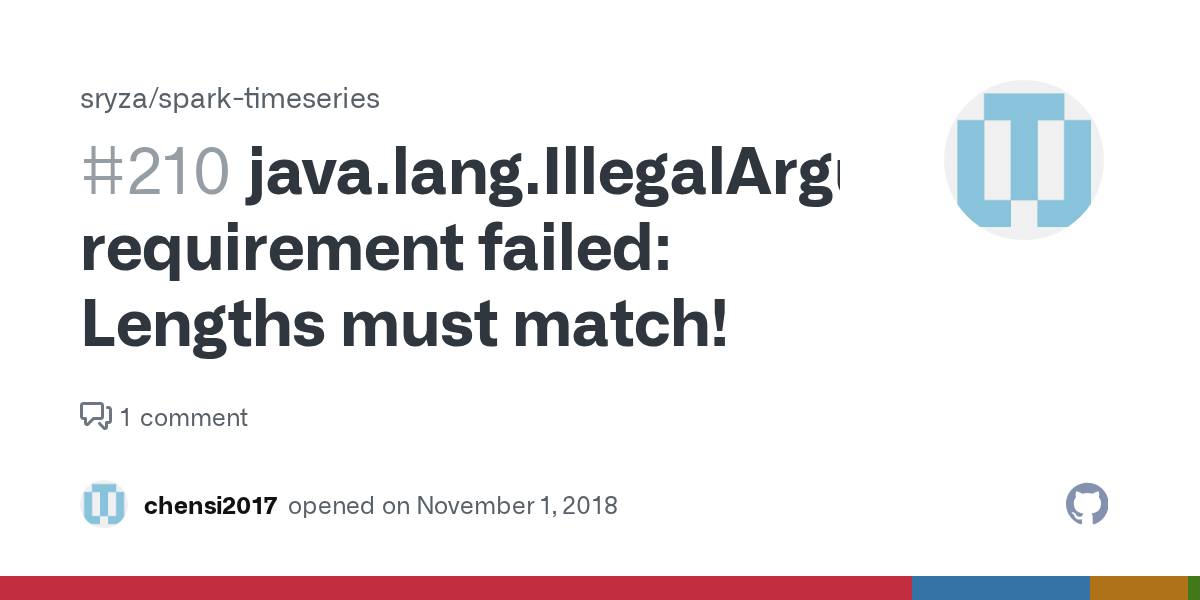 java.lang.IllegalArgumentException requirement failed Lengths must