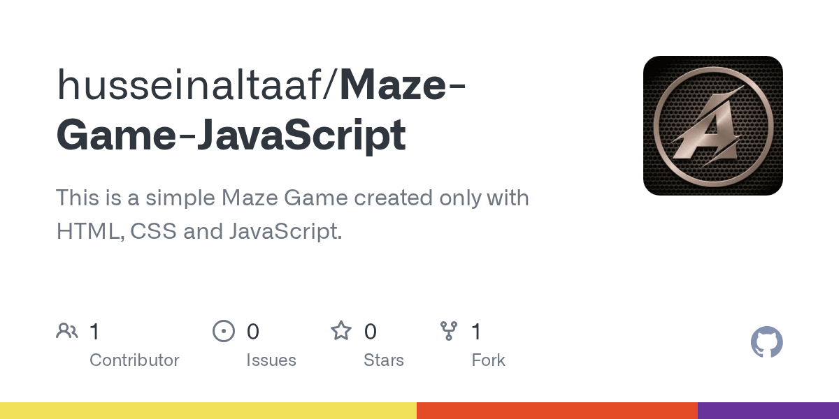 GitHub husseinaltaaf/MazeGameJavaScript This is a simple Maze Game
