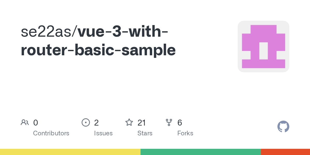 GitHub se22as/vue3withrouterbasicsample