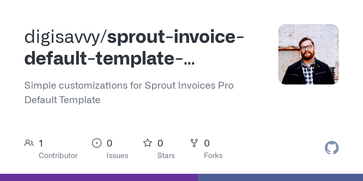 GitHub digisavvy/sproutinvoicedefaulttemplatecustomizations