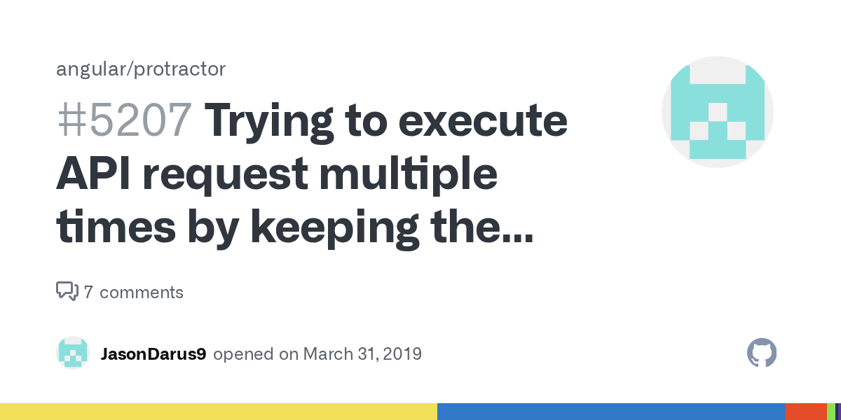Trying to execute API request multiple times by keeping the browser