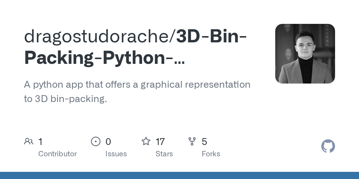 GitHub dragostudorache/3DBinPackingPythonApplication A python
