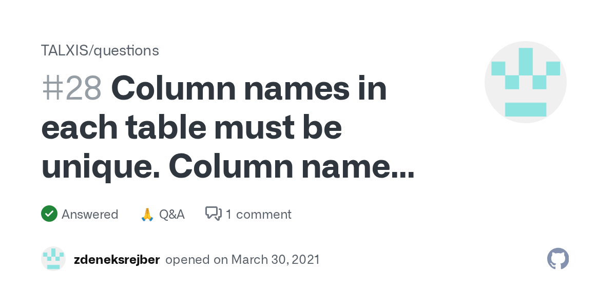 Column names in each table must be unique. Column name 'ExchangeRate