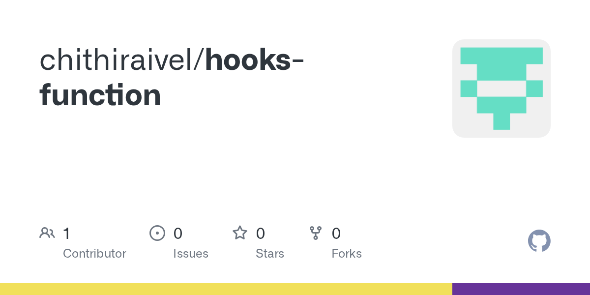 GitHub chithiraivel/hooksfunction