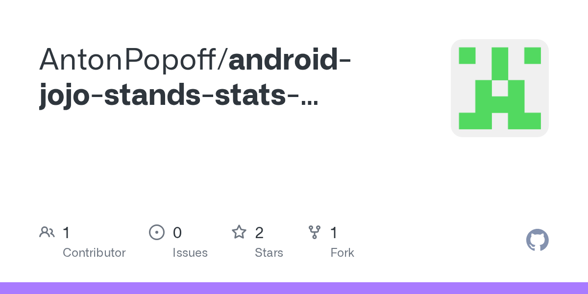GitHub AntonPopoff/androidjojostandsstatsgenerator