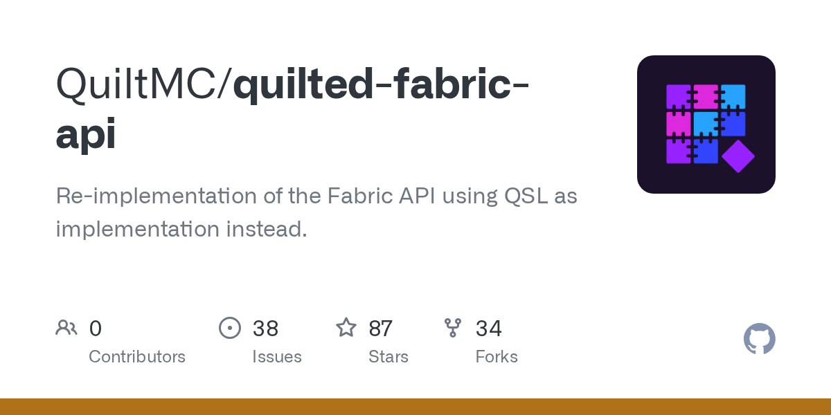 GitHub - QuiltMC/quilted-fabric-api: Re-implementation of the 