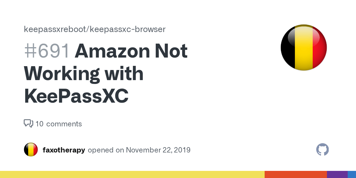 Amazon Not Working with KeePassXC · Issue 691 · keepassxreboot
