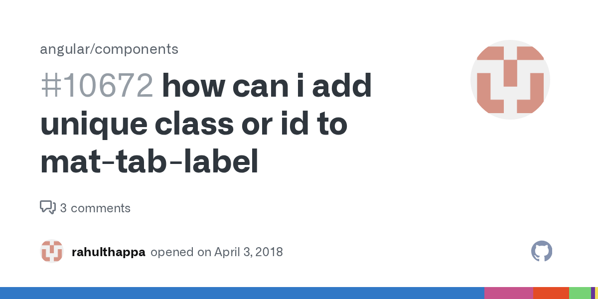 how can i add unique class or id to mattablabel · Issue 10672