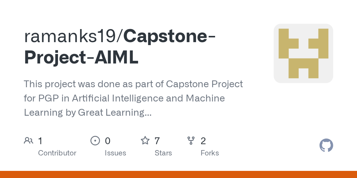 GitHub ramanks19/CapstoneProjectAIML This project was done as part of Capstone Project for