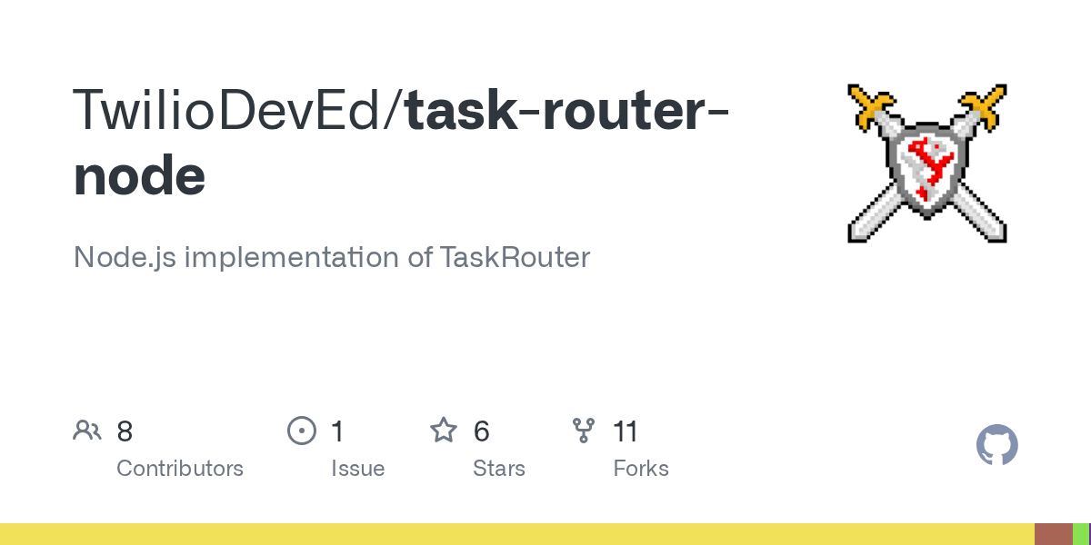 GitHub TwilioDevEd/taskrouternode Node.js implementation of TaskRouter