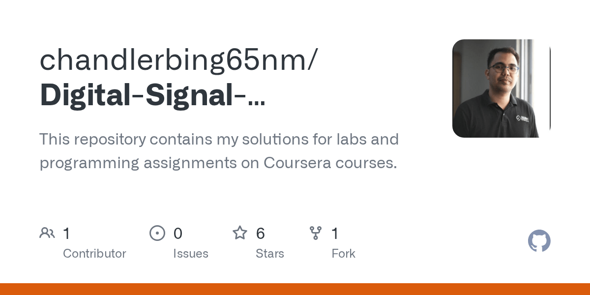 GitHub chandlerbing65nm/DigitalSignalProcessingCoursera This