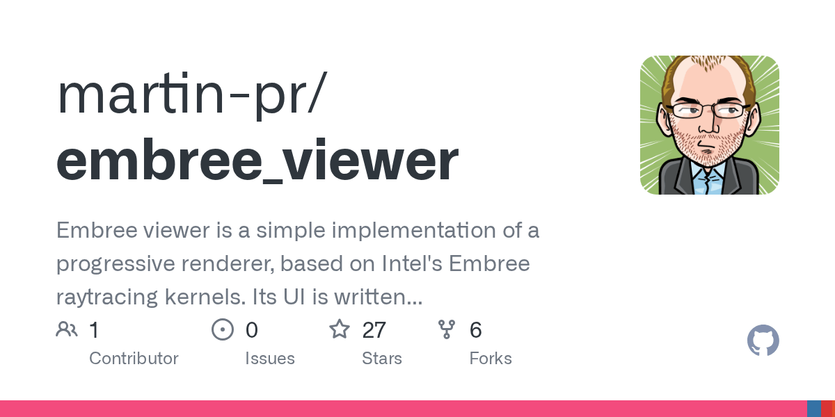 GitHub martinpr/embree_viewer Embree viewer is a simple implementation of a progressive