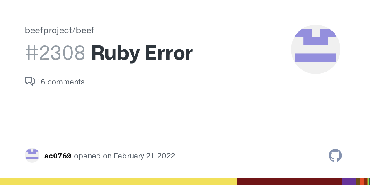 Ruby Error · Issue 2308 · beefproject/beef · GitHub