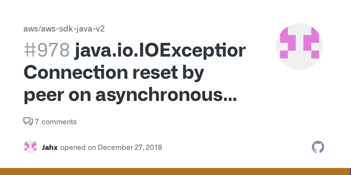 java.io.IOException Connection reset by peer on asynchronous calls of