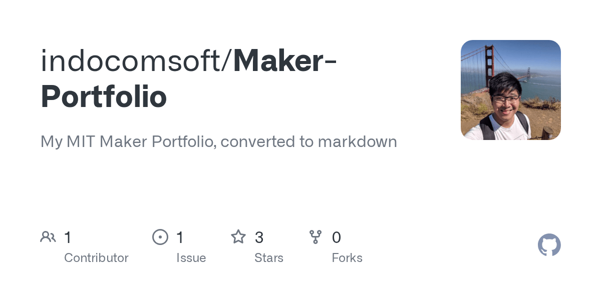 GitHub My MIT Maker Portfolio, converted