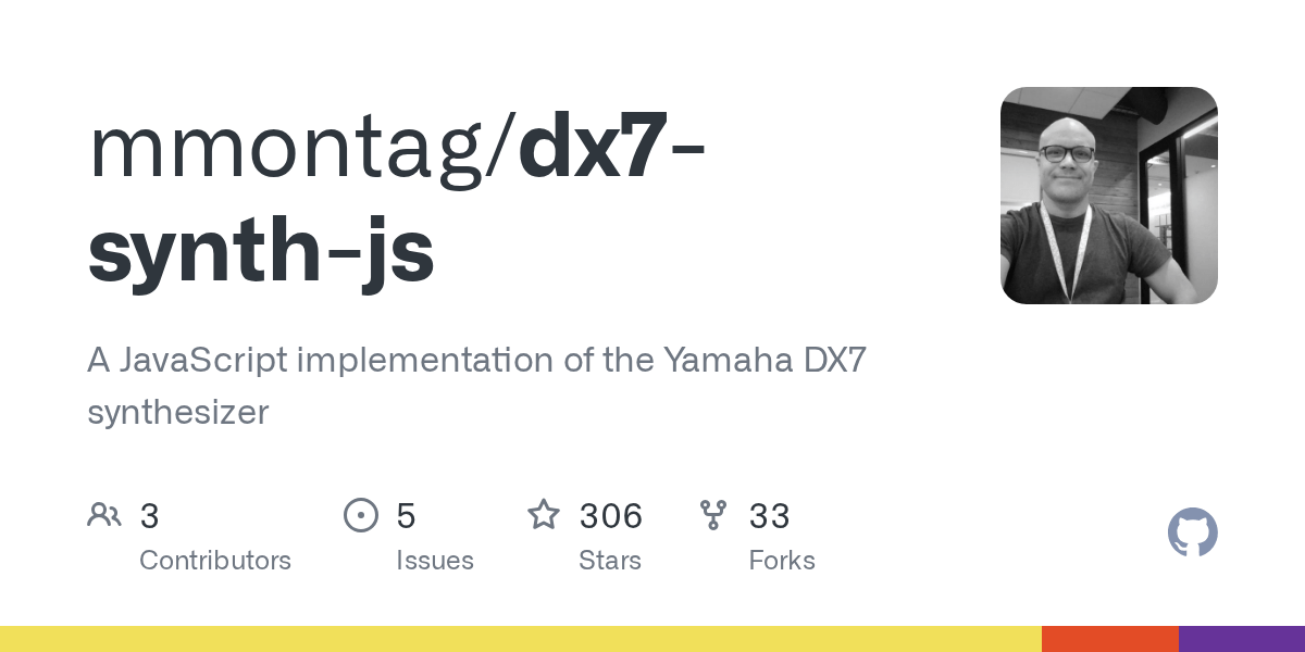 GitHub mmontag/dx7synthjs A JavaScript implementation of the