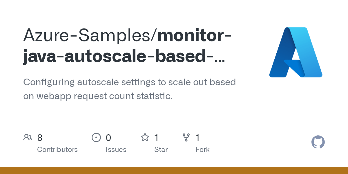 GitHub AzureSamples/monitorjavaautoscalebasedonperformance