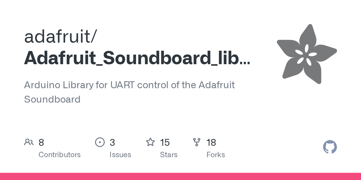 GitHub adafruit/Adafruit_Soundboard_library Arduino Library for UART