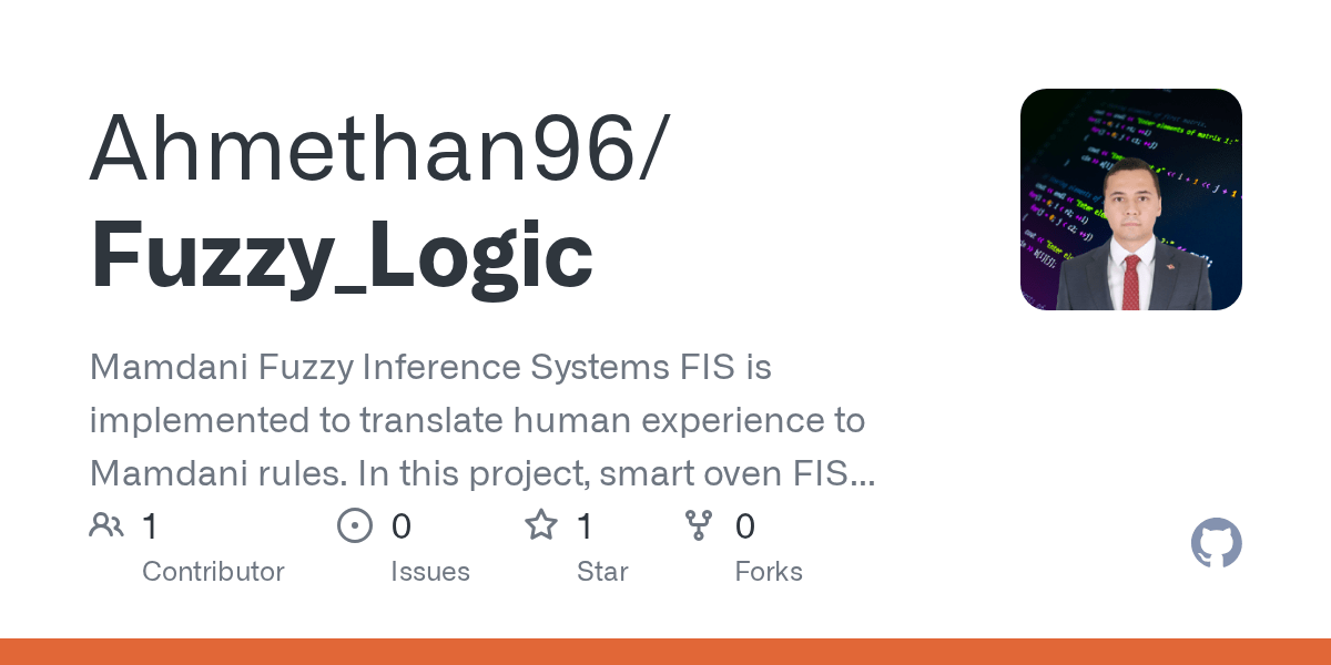 GitHub Ahmethan96/Fuzzy_Logic Mamdani Fuzzy Inference Systems FIS is