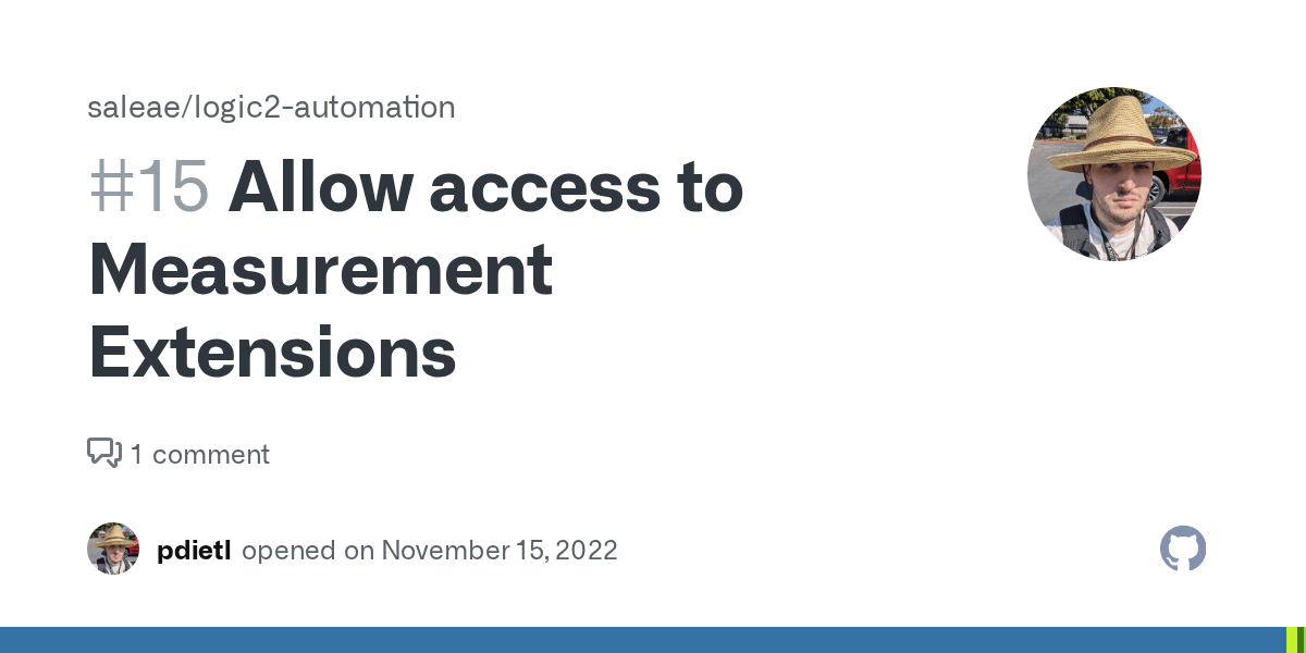 Allow access to Measurement Extensions · Issue 15 · saleae/logic2