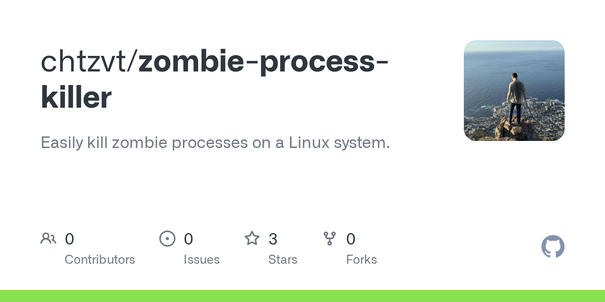 GitHub chtzvt/zombieprocesskiller Easily kill zombie processes on