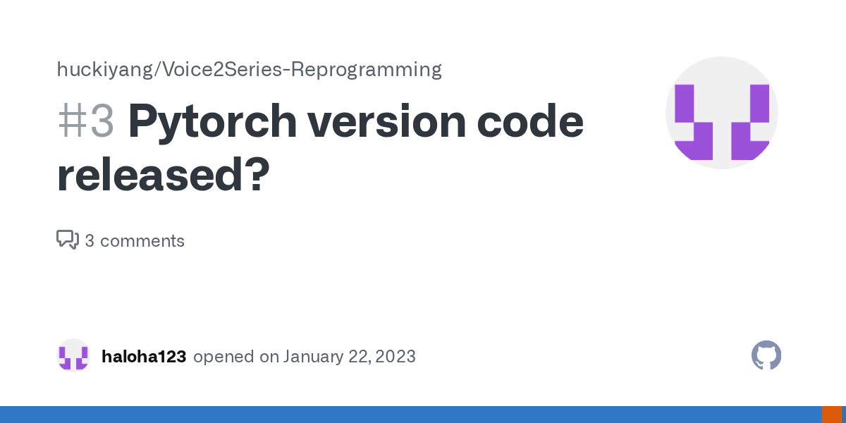 Pytorch version code released? · Issue 3 · huckiyang/Voice2Series