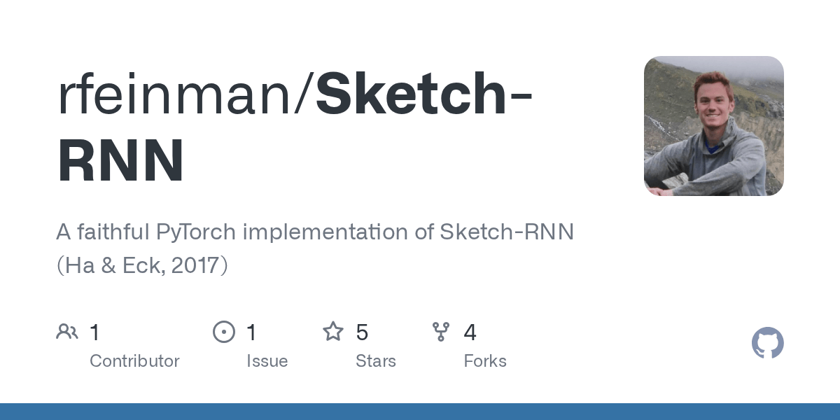 GitHub rfeinman/SketchRNN A faithful PyTorch implementation of SketchRNN (Ha & Eck, 2017)