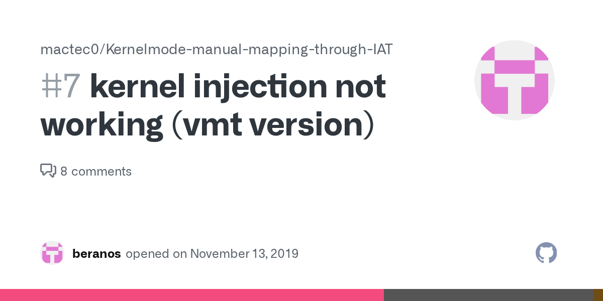 kernel injection not working (vmt version) · Issue 7 · mactec0