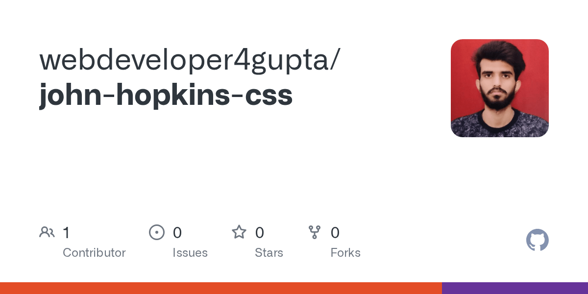 GitHub webdeveloper4gupta/johnhopkinscss