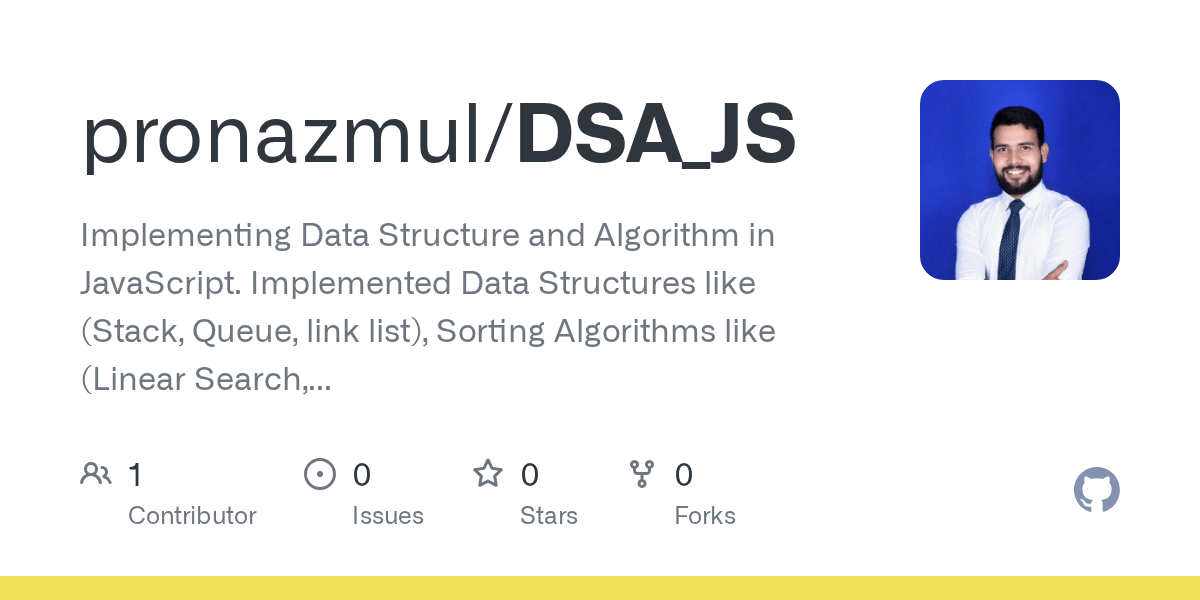 GitHub pronazmul/datastructureandalgorithmwithjavascript
