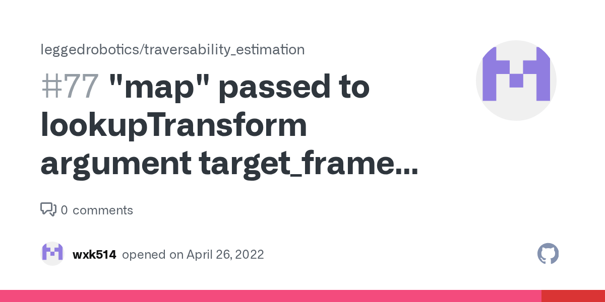 "map" passed to lookupTransform argument target_frame does not exist