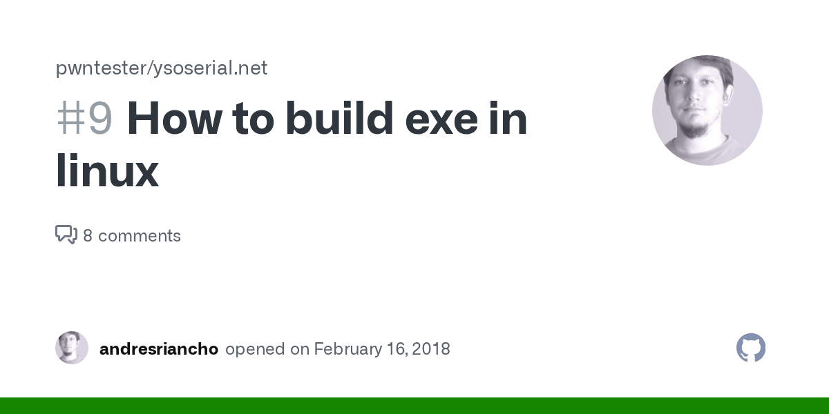 How to build exe in linux · Issue 9 · · GitHub
